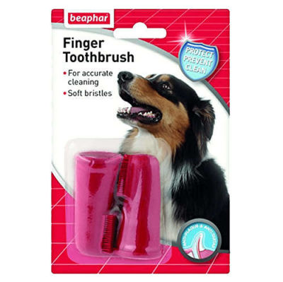 Beaphar Finger Toothbrush for Dogs and Cats 2 Pack