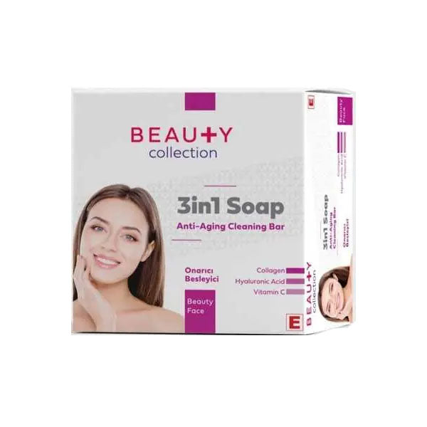 Beauty Face 3-in-1 Anti-Aging Cleansing Bar Soap 90g