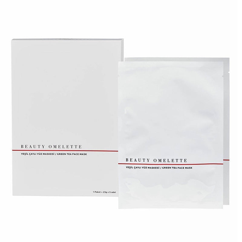 Beauty Omelette Green Tea Sheet Mask Set for Glowing Skin 5-Pack
