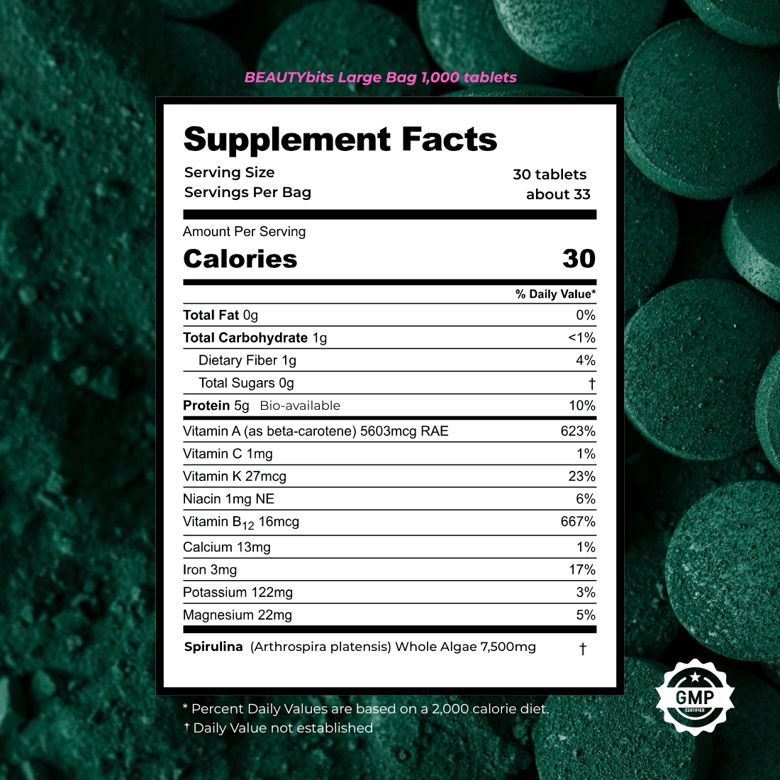 BEAUTYbits® Spirulina | Large Bag