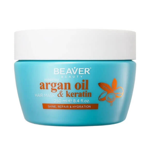 Beaver Argan Oil & Keratin Hair Mask for Dry Hair 250ml