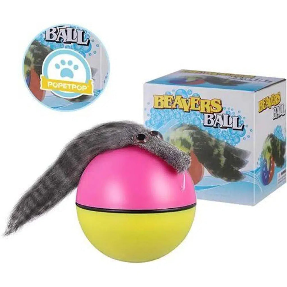 Eli̇t Beavers Ball Moving Plush Mouse & Ball Cat Toy