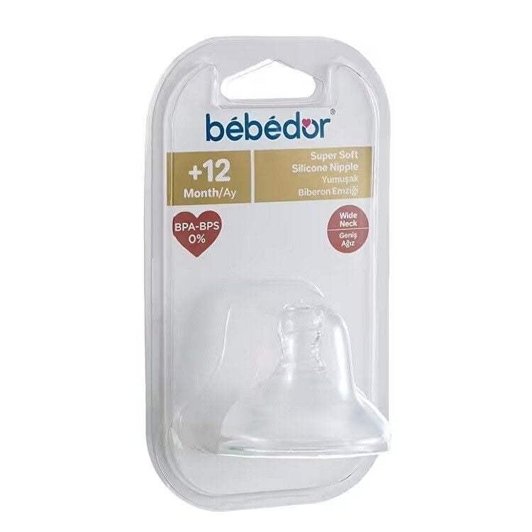Bebedor Soft Silicone Wide Neck Bottle Nipple 12m+ 333