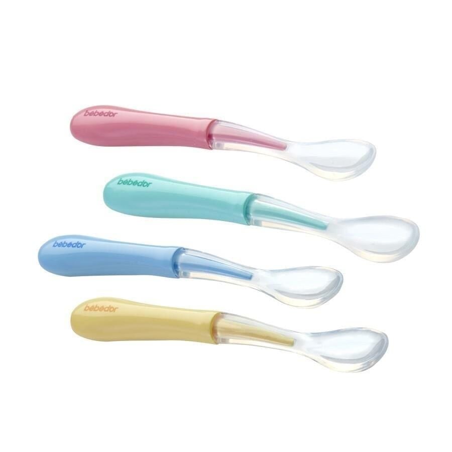 Bebedor Silicone Feeding Spoon Set for Babies 2 Pack