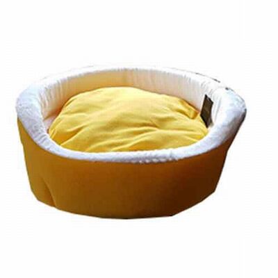 Bedspet Yellow Basket Pet Bed for Cats and Small Dogs