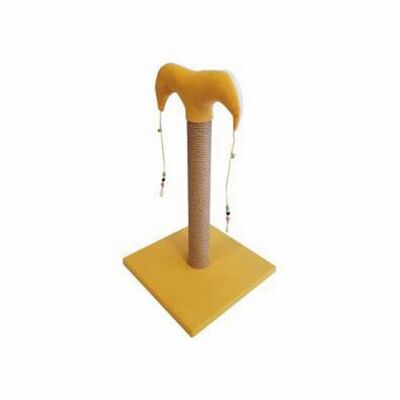 Bedspet Slim Cat Scratching Post Durable Yellow 50cm