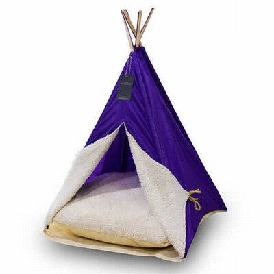 Bedspet Purple Pet Tent for Cats and Small Dogs 50x50x70 cm