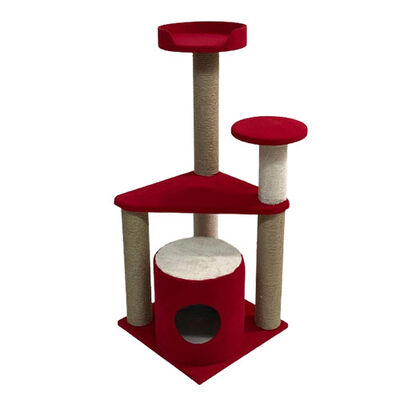 Bedspet Cat Scratching Platform M:6 Red Durable Pet Post