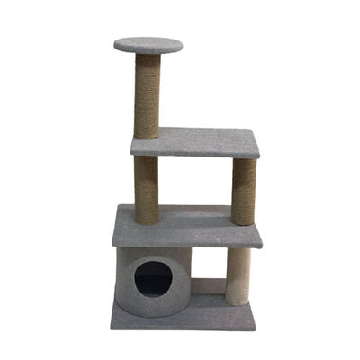 Bedspet Cat Scratching Platform M:9 Durable Sisal Post Grey