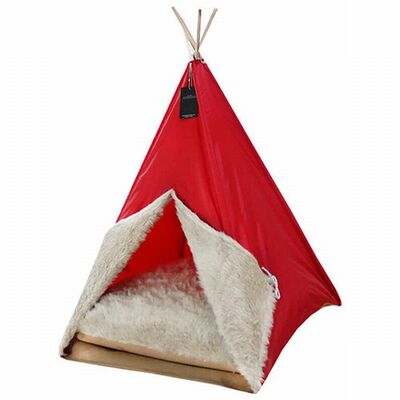 Bedspet Red Pet Tent for Cats and Small Dogs 50x50x70 cm
