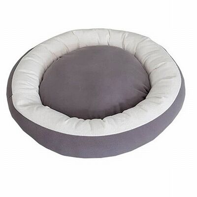 Bedspet Donut Pet Bed for Cats and Small Dogs Grey & White