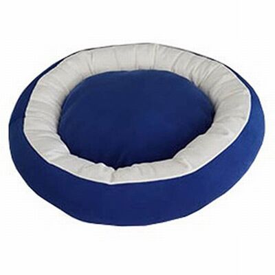 Bedspet Donut Pet Bed for Cats and Small Dogs Blue & White