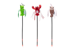 Beeztees Plush Interactive Cat Wand with Ribbons 40cm