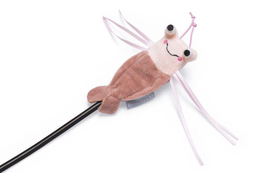 Beeztees Plush Interactive Cat Wand with Ribbons 40cm