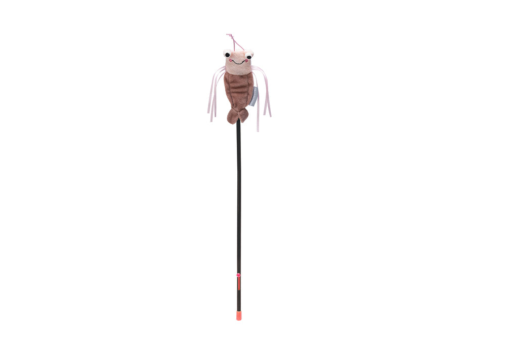 Beeztees Plush Interactive Cat Wand with Ribbons 40cm