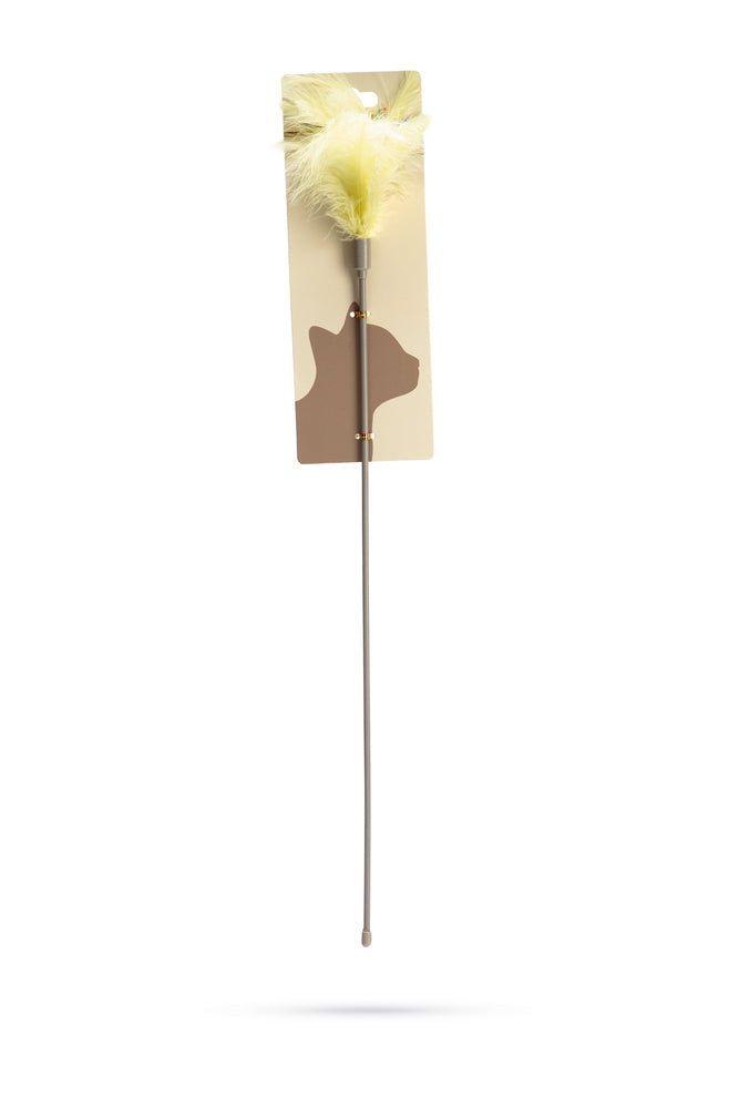 Beeztees Orry Feather Cat Teaser Wand for Active Play 45cm