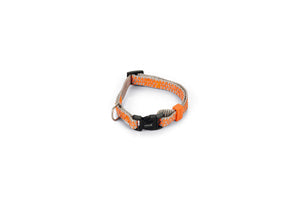 Beeztees Triangle Dog Collar Adjustable Grey & Orange 20-30cm