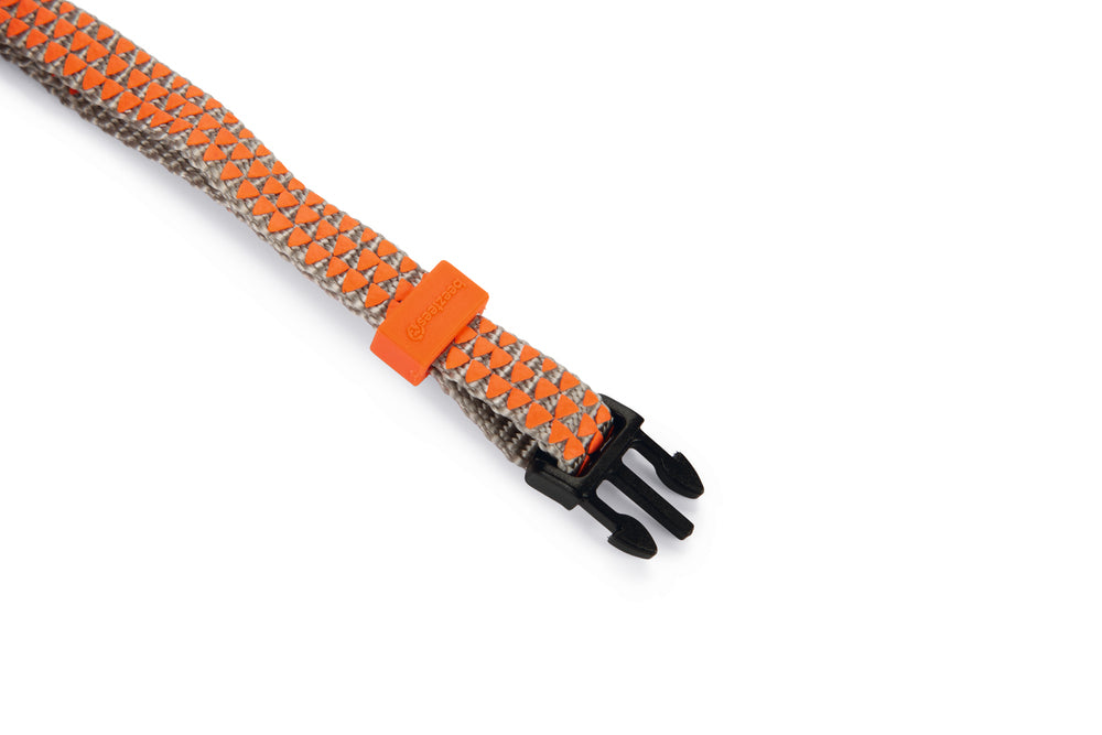 Beeztees Triangle Dog Collar Adjustable Grey & Orange 20-30cm