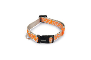 Beeztees Triangle Adjustable Dog Collar Grey & Orange 35-50cm