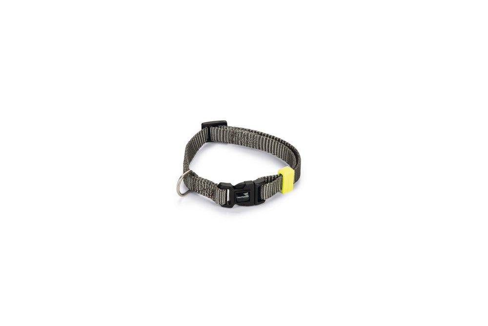 Beeztees Uni Dog Collar Adjustable Nylon Anthracite 20-30cm