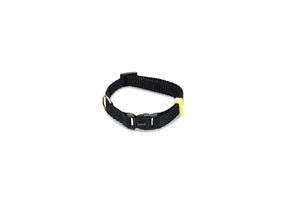 Beeztees Adjustable Nylon Dog Collar Black 20-30cm x 10mm