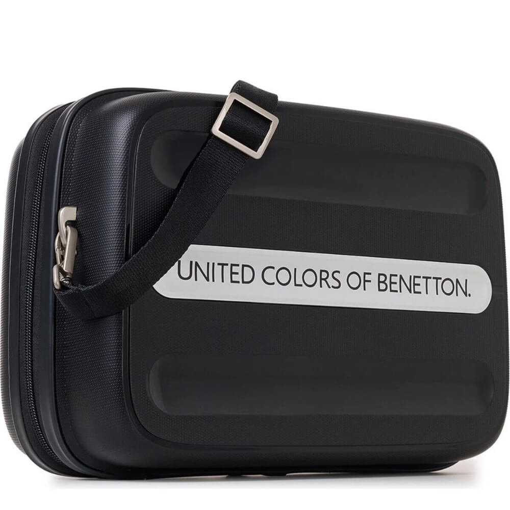 Benetton 1770 Makeup Bag Durable Travel Organizer in Black
