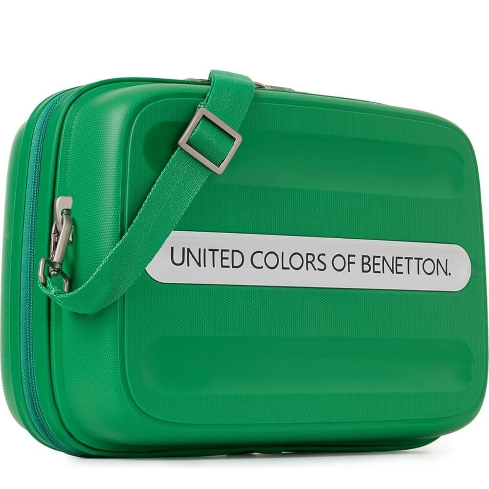 Benetton 1770 Green Makeup Bag with Spacious Interior
