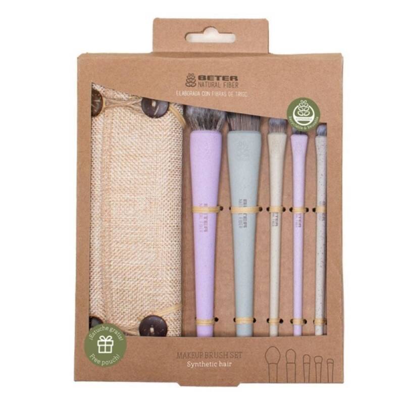 Beter Natural Fiber Makeup Brush Set with Eco Handles
