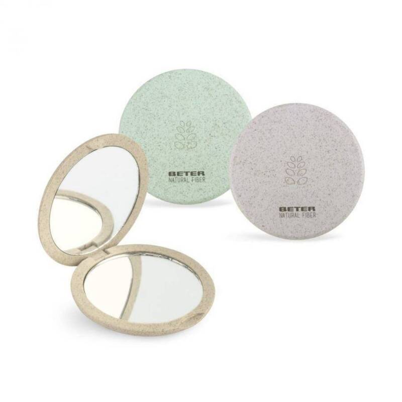 Beter Natural Fiber Double-Sided Pocket Mirror with 4x Zoom