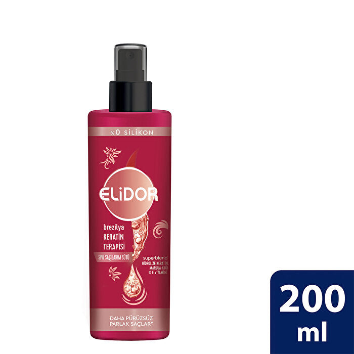 Elidor Brazilian Keratin Therapy Hair Care Lotion 200ml - Silky Smooth - view 2