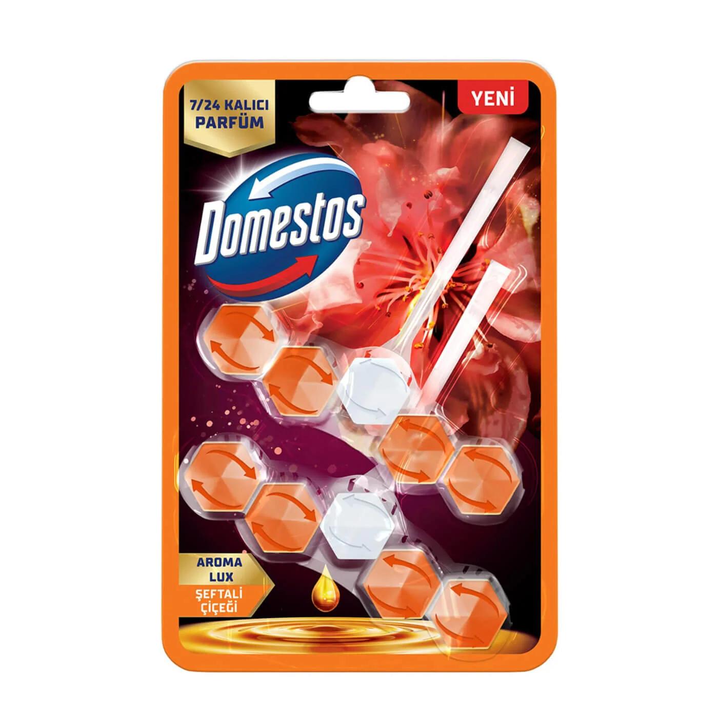 Domestos Toilet Block Lux Peach Blossom Freshness 2 x 50g