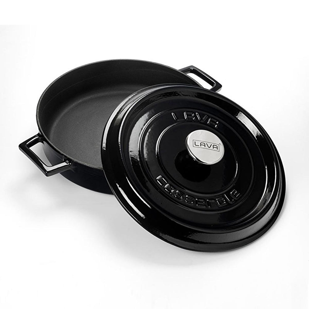 Lava Cast Iron Dutch Oven - 28cm Enameled Casserole Dish, Large Cooking Pot for Even Heat, Durable & Oven Safe Lava Cast Iron Dutch Oven - Even Heating, Durable Cookware cast iron dutch oven, enameled cast iron pot, round casserole dish, large cooking pot, durable cookware, oven safe pot, stovetop pot, even heat distribution cookware, Lava cast iron, 28 cm cast iron pot, cast iron pot, enameled pot, casserole dish, dutch oven, Lava, cookware, kitchenware, cooking, baking, simmering, roasting, stewing, famil