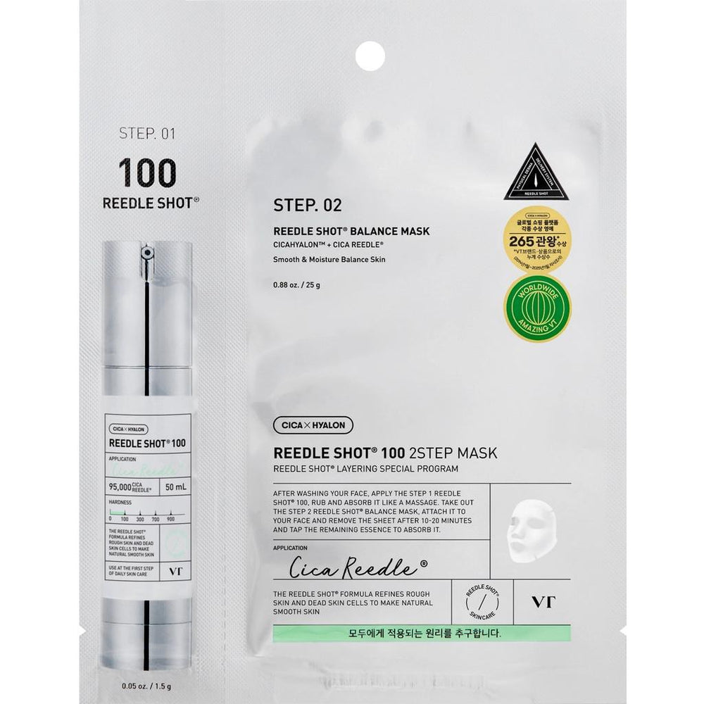VT Cosmetics Reedle Shot 100 2-Step Mask for Smooth Skin 28g