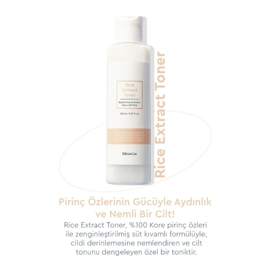 Bibimcos Rice Extract Brightening Toner for Radiant Skin 30ml