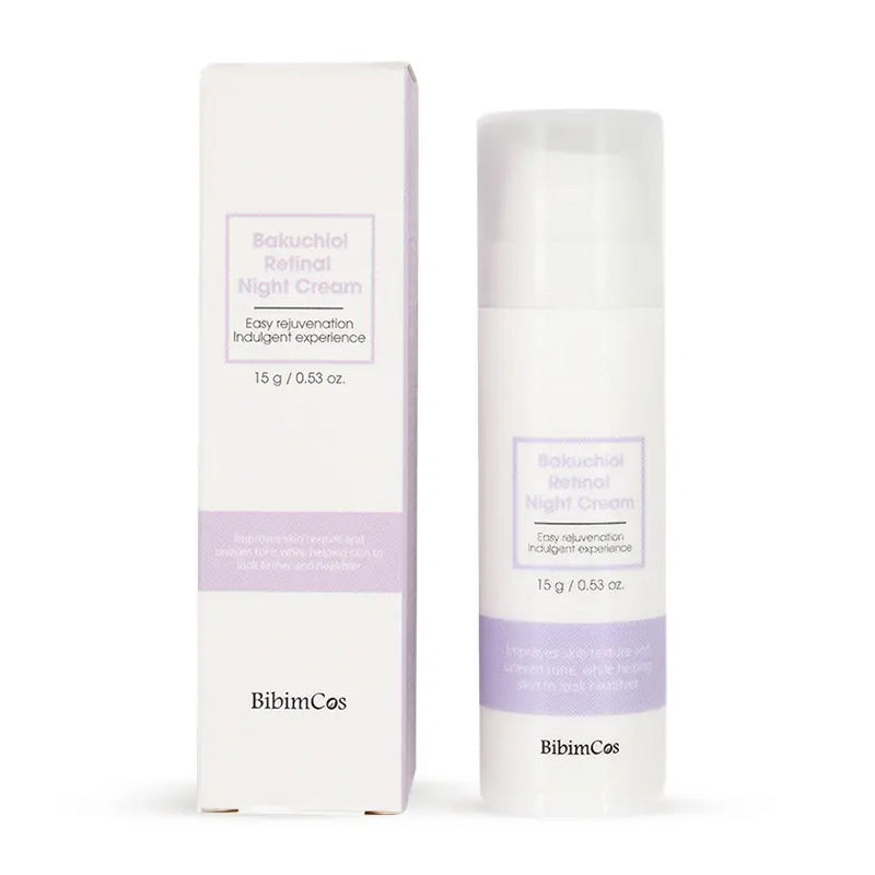 Bibimcos Bakuchiol Retinal Night Cream for Fine Lines 15g