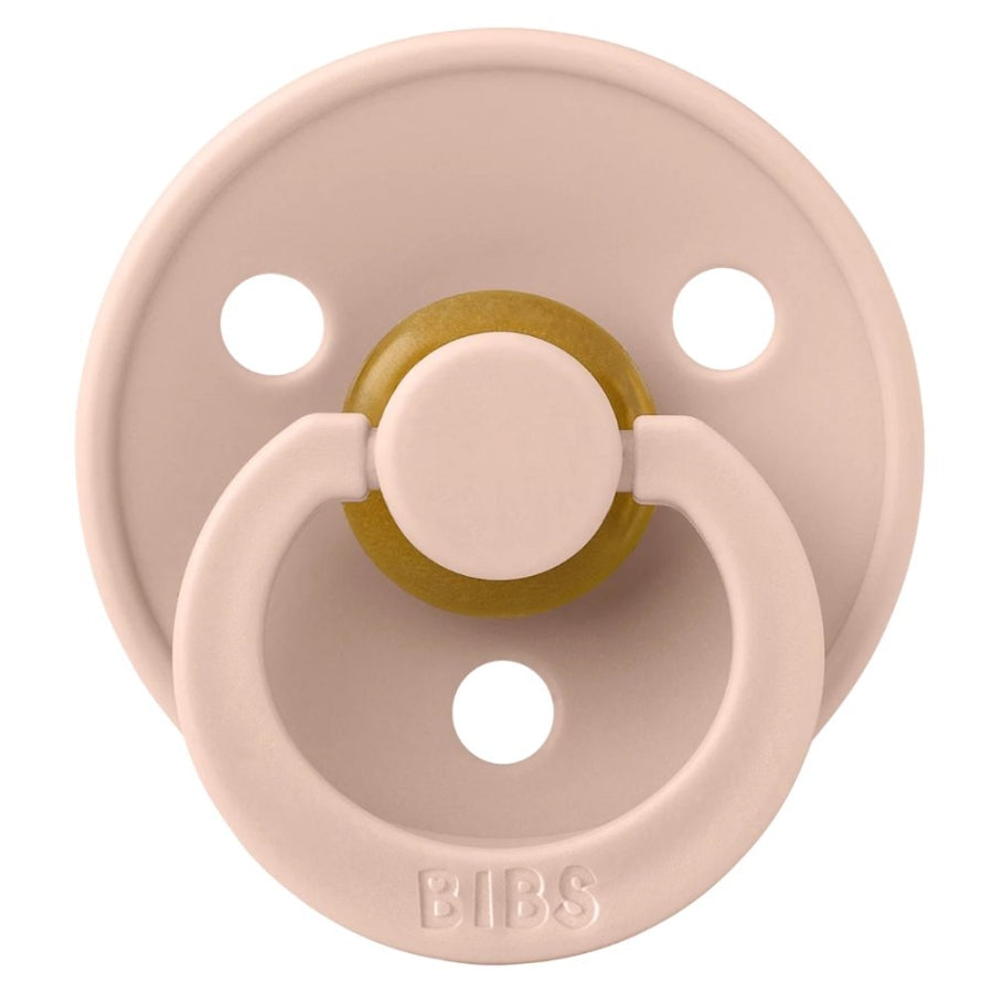 Bibs Colour Natural Rubber Pacifier for 0-6 Months Blush 1 Pack
