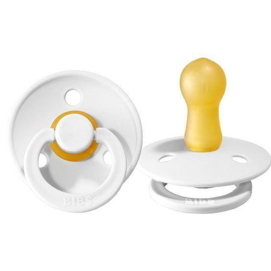Bibs Colour Rubber Pacifier White for 0-6 Months 1 Pack