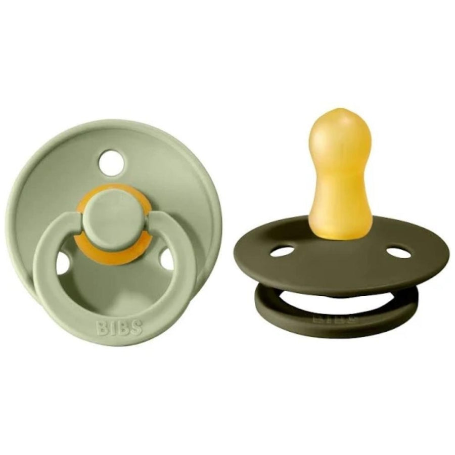 Bibs Colour Sage & Hunter Green Latex Pacifier Set 0-6 Months