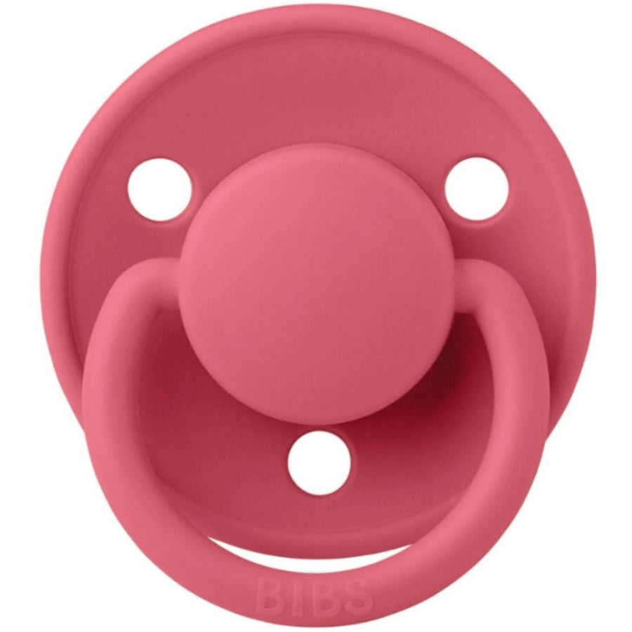 Bibs De Lux Silicone Pacifier for 0-36 Months Coral 1 Pack