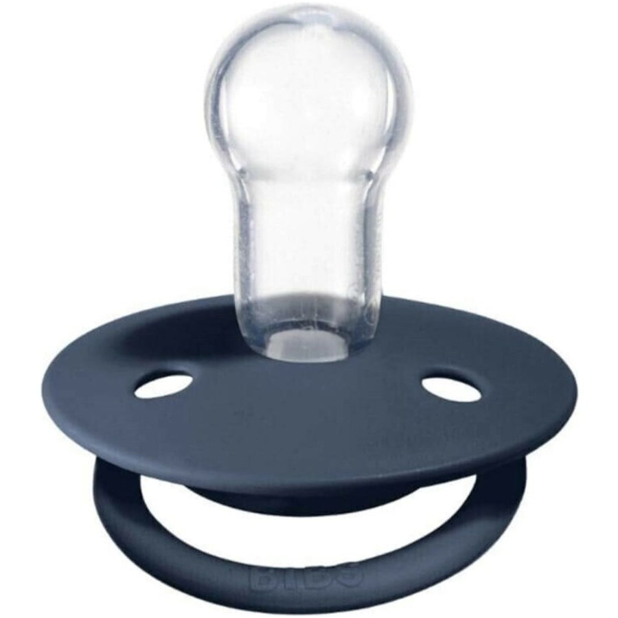 Bibs De Lux Silicone Pacifier for 0-36 Months Steel Blue