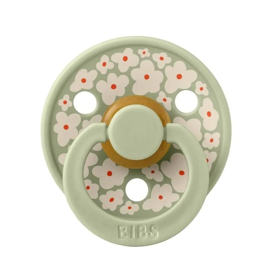 Bibs Studio Colour Jasmine Field Pacifier Sage 0-6 Months