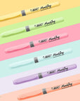 BIC Highlighter Grip Pastel Highlighter Pens with Adjustable