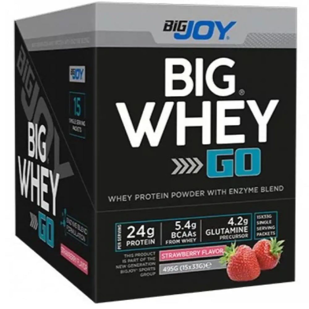 Bigjoy Sports BigWhey Go Strawberry Protein 15 Sachets