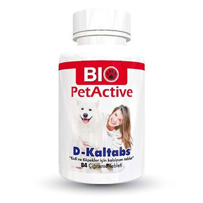 Bio PetActive D-Kaltabs Calcium Support for Cats & Dogs 126g