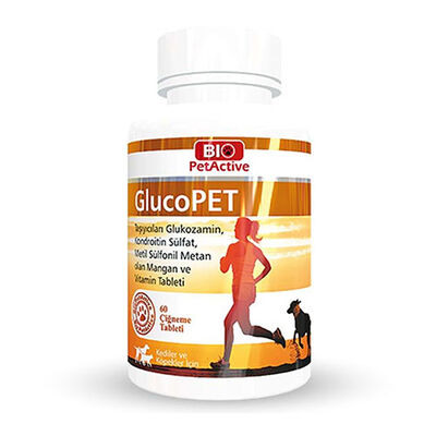 Bio PetActive Glucopet Joint Support Tablets for Cats & Dogs 60ct
