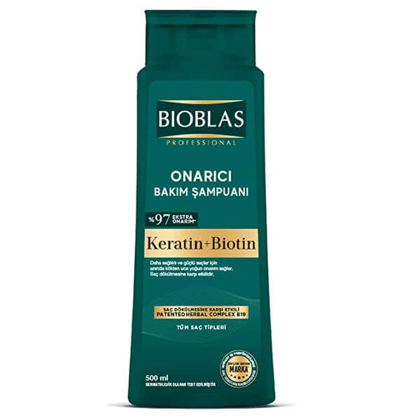 Bioblas Keratin &amp; Biotin Shampoo for Hair Strength 500 ml