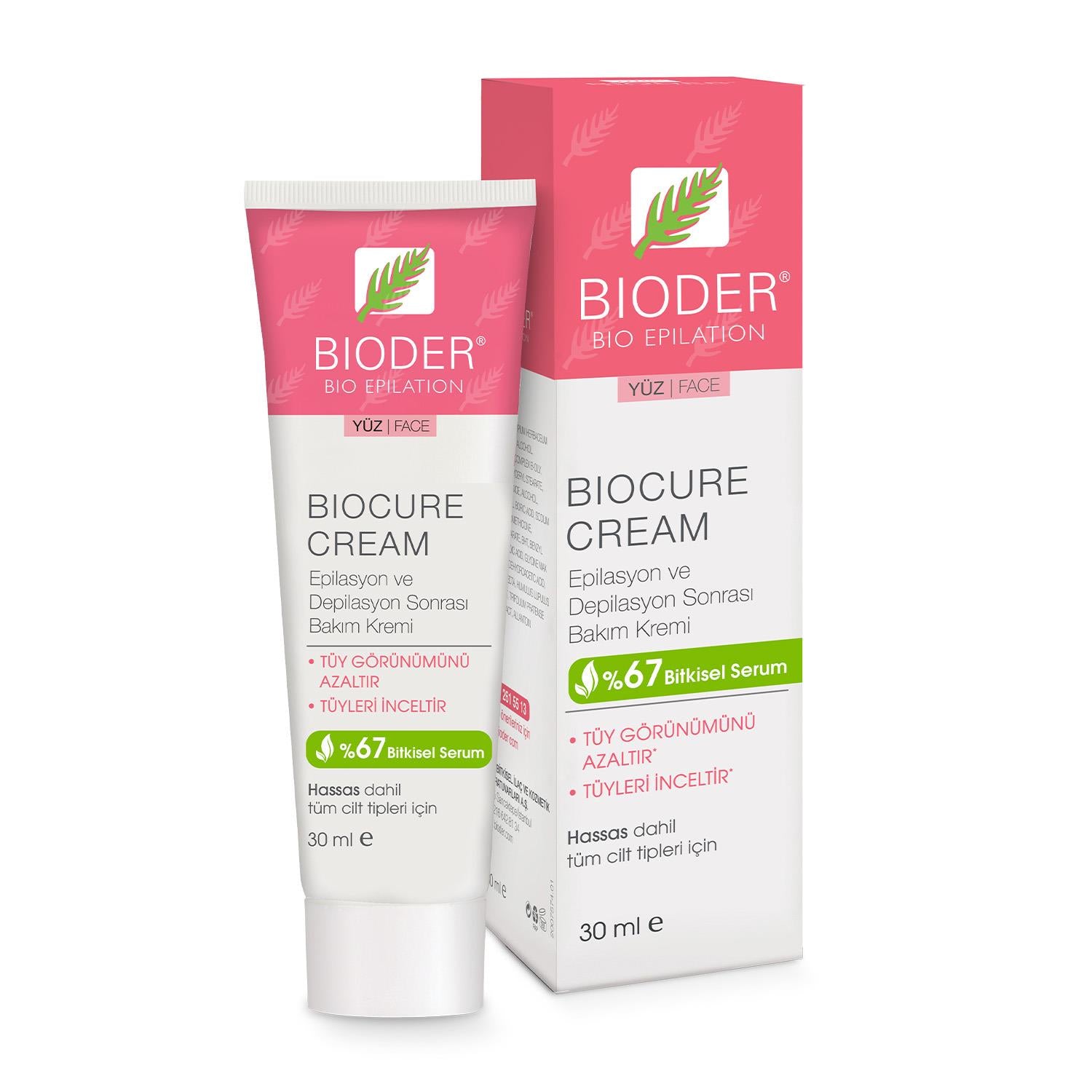 Bioder Biocure Facial Hair Minimizing Cream 30 ml