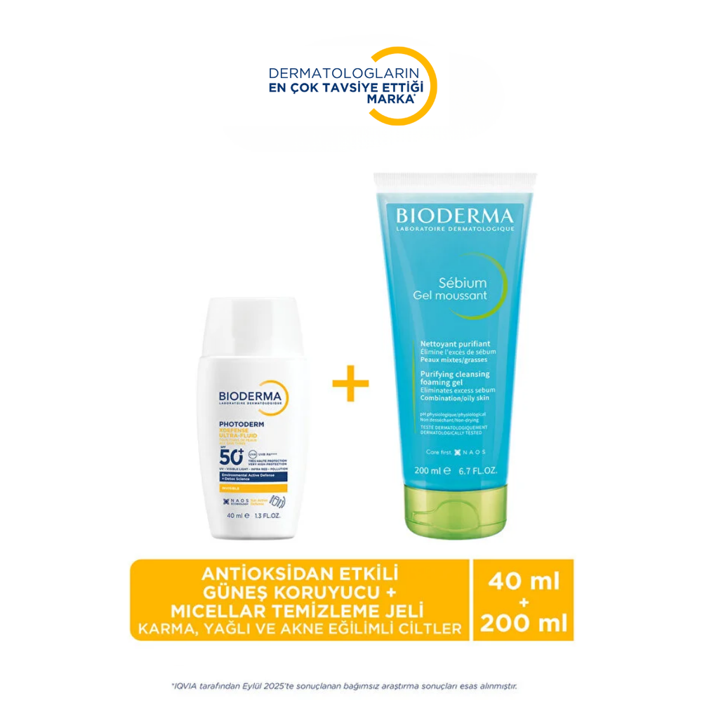 Bioderma Photoderm Xdefense SPF & Sebium Gel Set 40ml + 100ml