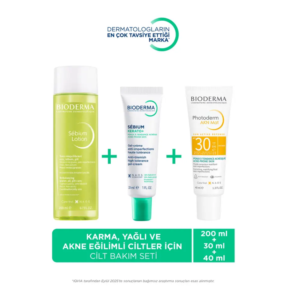 Bioderma Sébium Kerato & Photoderm AKN Mat SPF 30 Skincare Set