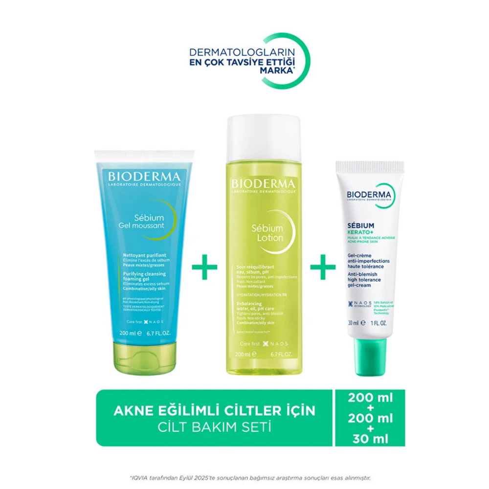 Bioderma Sébium Clarifying Skincare Set for Oily Skin 3-Piece Kit
